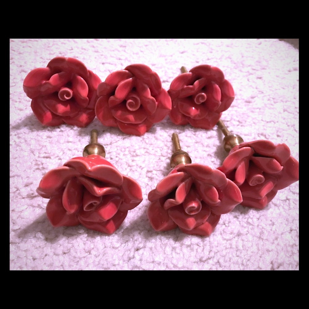 Rose drawer pulls from Anthropologie